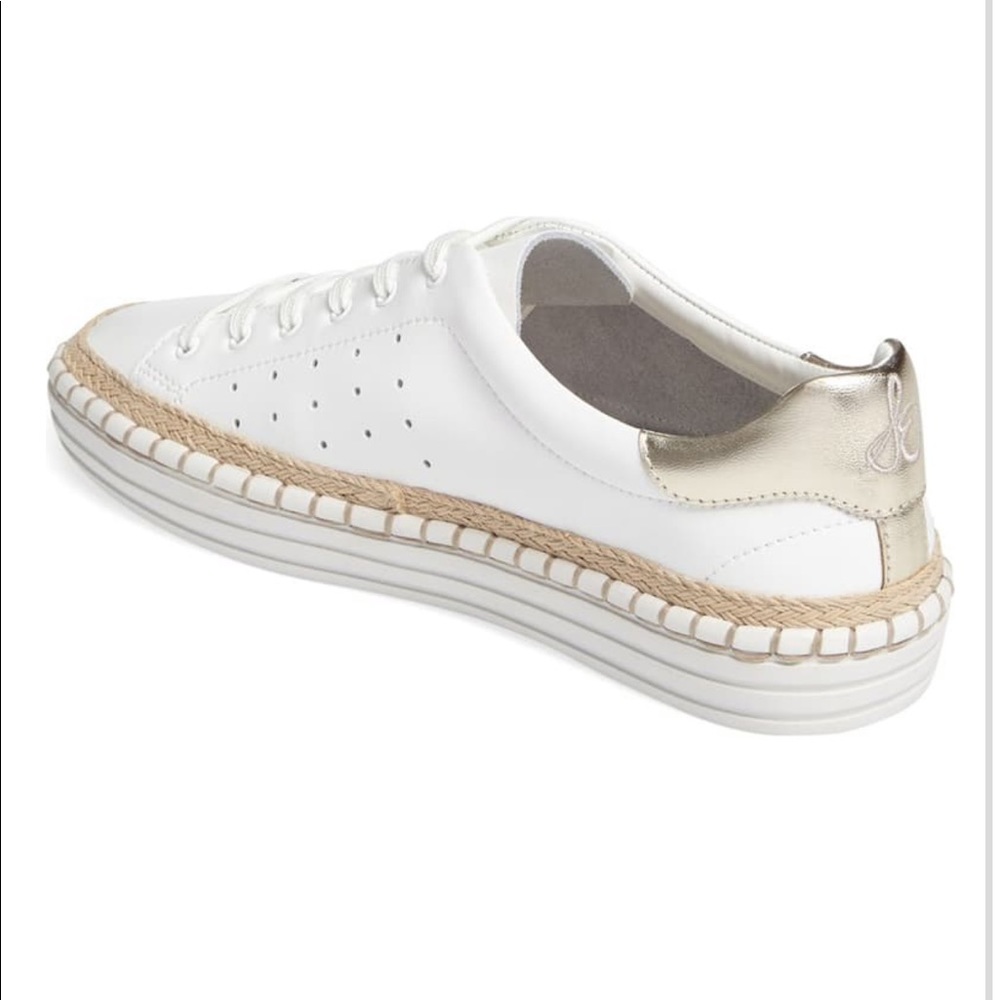 Sam Edelman Kavi Platform Sneakers Espadrille Trim - Picture 2 of 8
